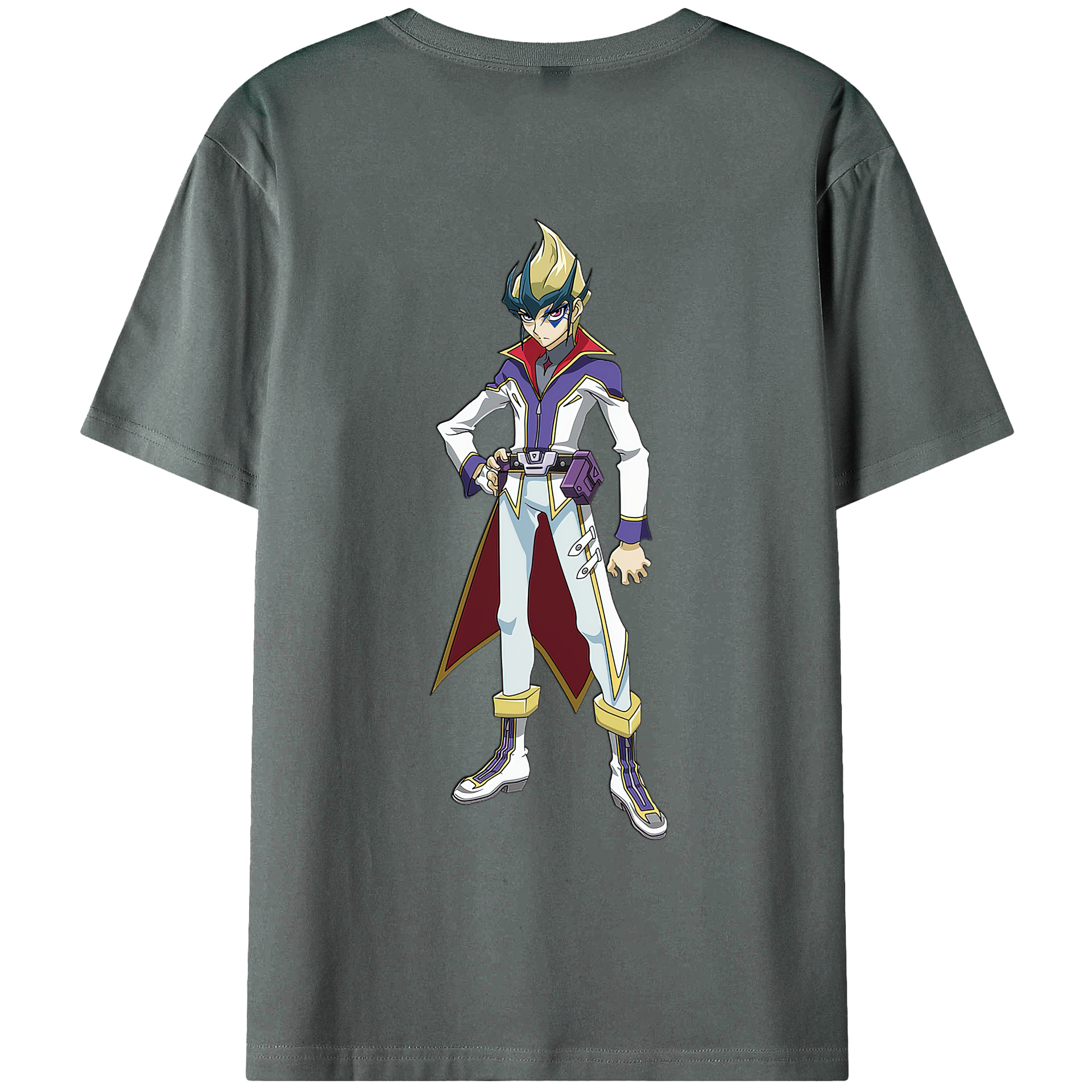 （画像用） 遊☆戯☆王 Yu-Gi-Oh! 綿100％ メンズ半袖Tシャツ（バックプリント） 通気性